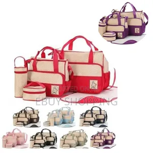 Multifunctional Maternity Bag 5pcs Set: Baby Bag, Handbag,