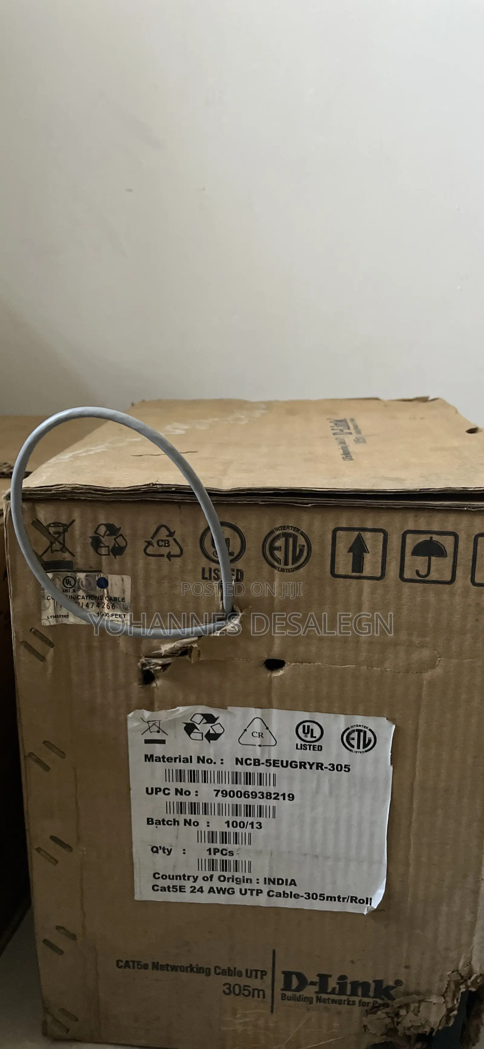 Dlink Cat5e Networking Cable Utp 305m