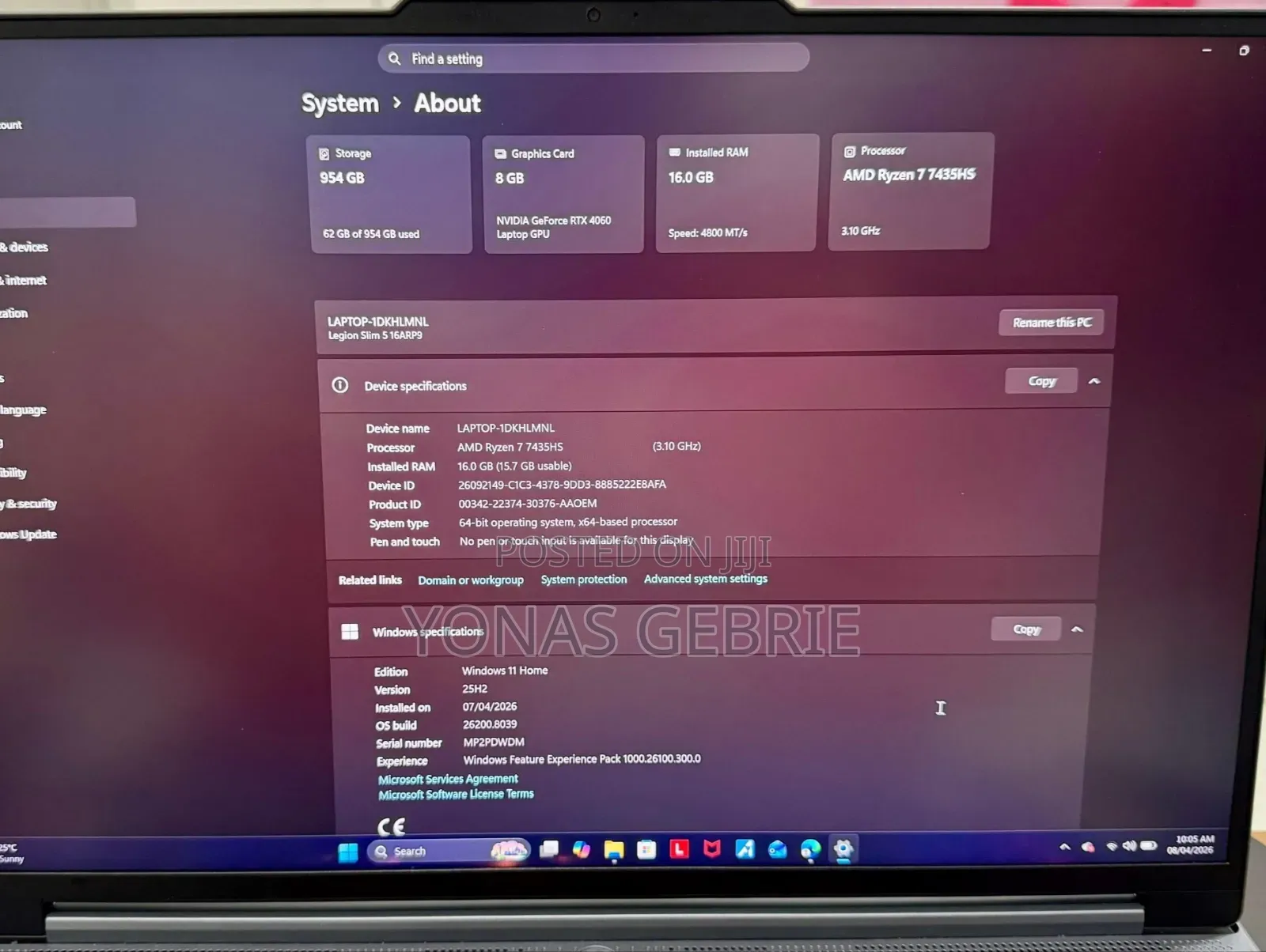New Laptop Lenovo Legion 5 16GB AMD Ryzen 7 SSD 1T