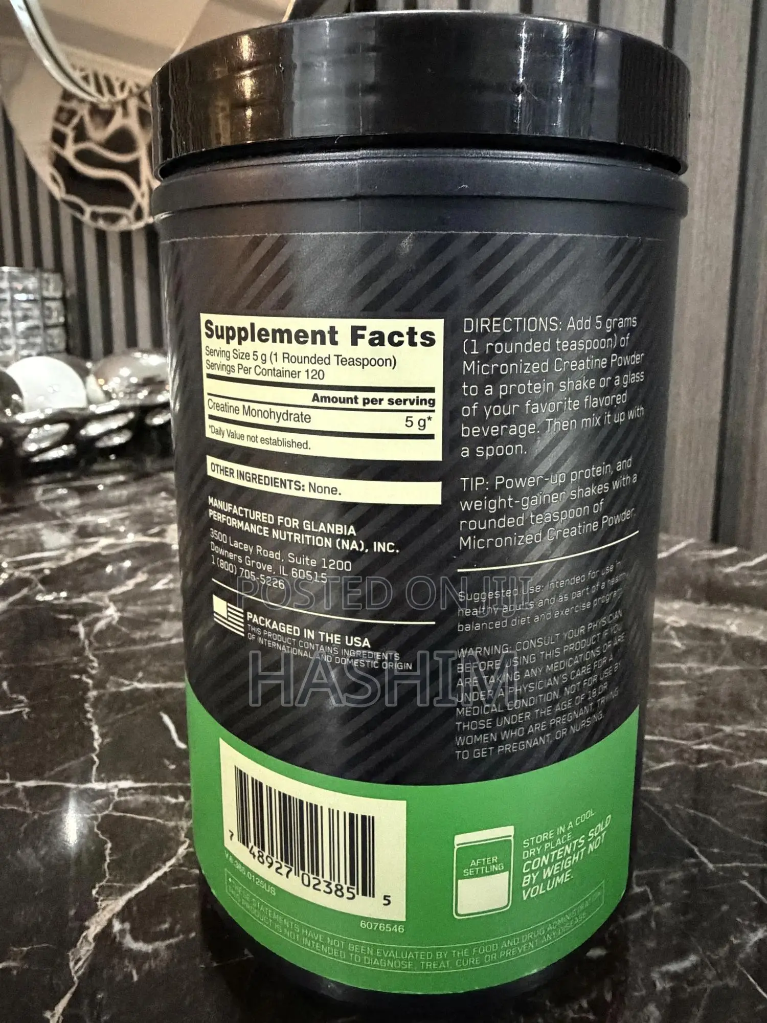 Optimum Nutrition Creatine Monohydrate 120 Servings