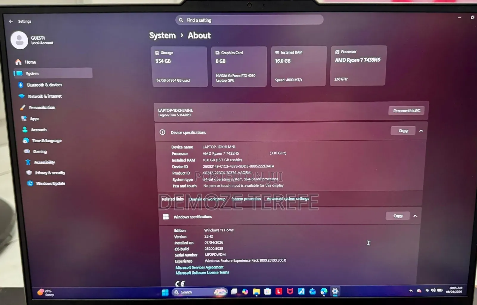 New Laptop Lenovo Legion 5 16GB AMD Ryzen 7 SSD 1T