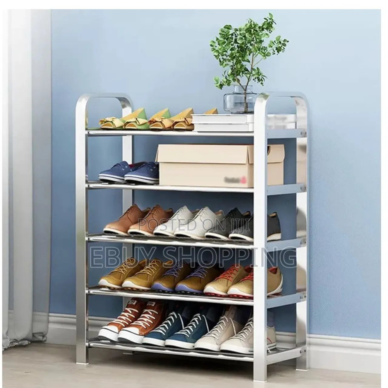 Premium Quality 4-Layer Shoes Rack With Thick Metal Frame