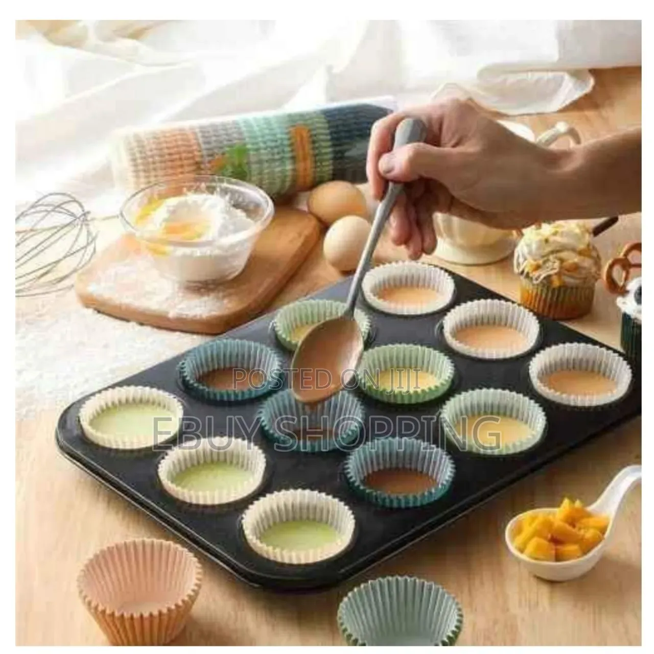 Non-Stick 12-Cupcake Pan With Reusable Silicone Baking Cups – Bpa Free