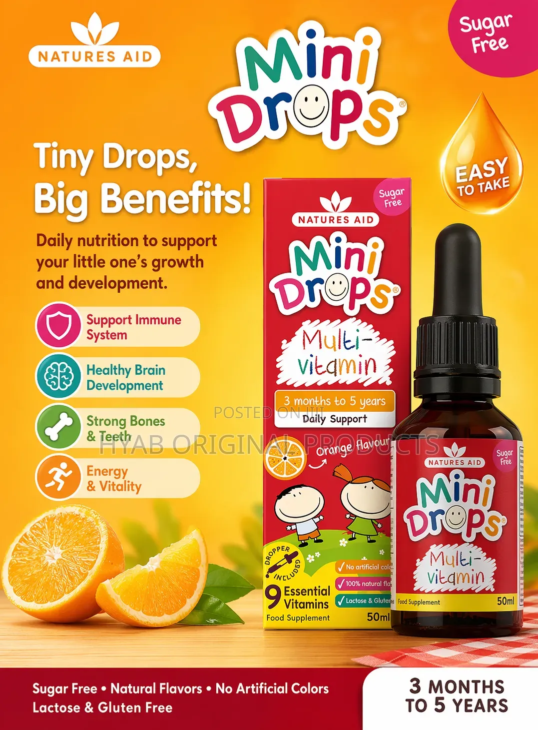 Mini Drops Multi-Vitamin for Babies Kids 50ml, ( 3 Months _5yrs)