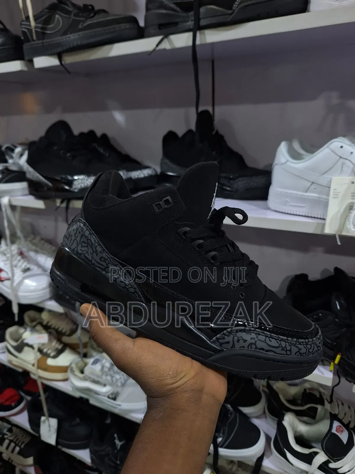 Black Never Fails Jordan 3 Black Cat
