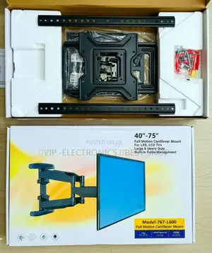 Pozzer Flexible Full Motion Wall Mount 40" To 75" Led/Lcd/Smart Tvs