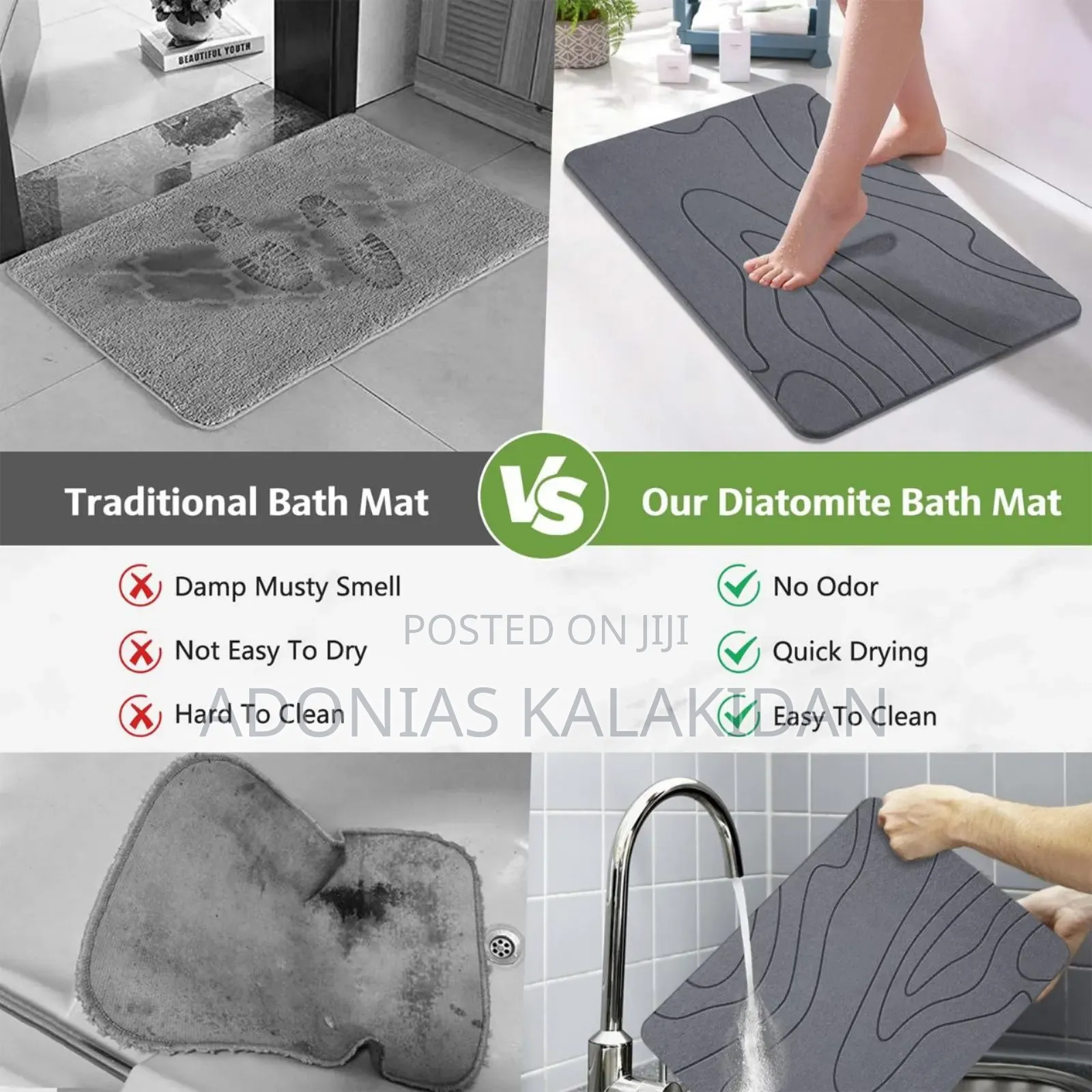Diatomaceous Earth Bath Mat