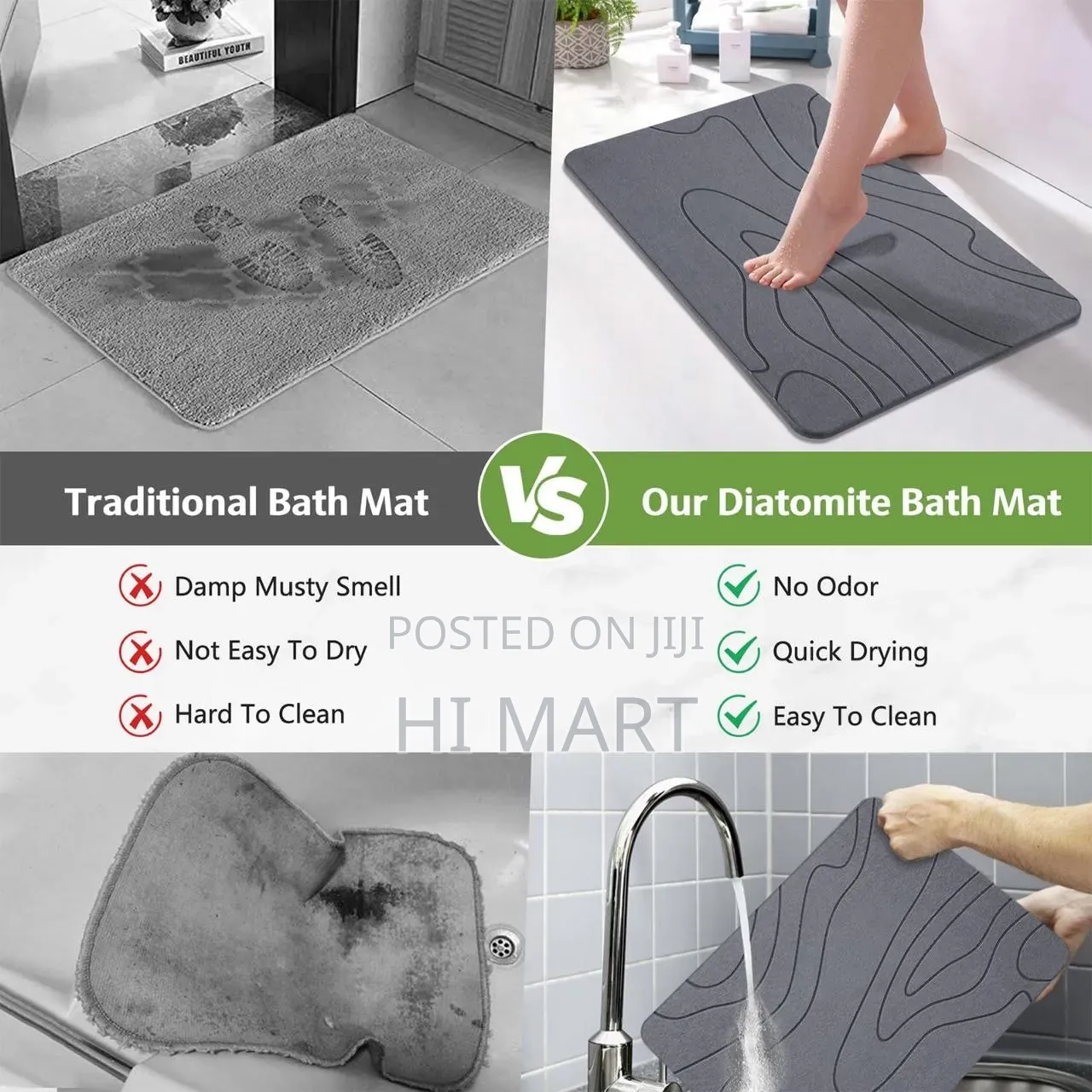 High Quality Diatomaceous Earth Bath Mat