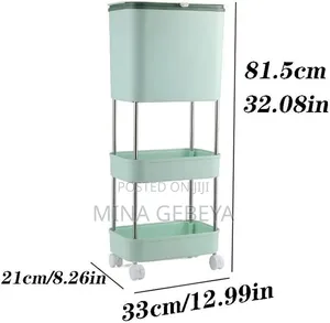Non-bending Garbage Bin Storage Rack