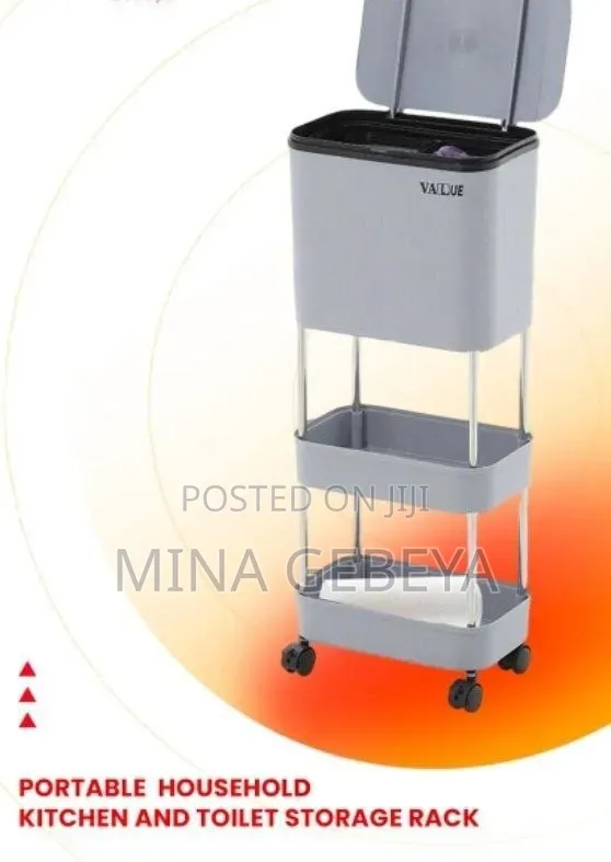 Non-bending Garbage Bin Storage Rack
