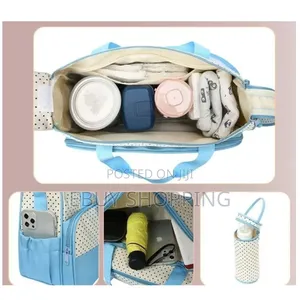 5pcs/Set Large Capacity Diaper Bag With Changing Mat, Purse