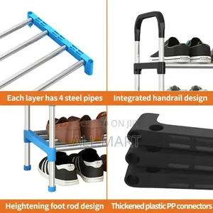 6 Layer Stainless Steel Shoes Rack