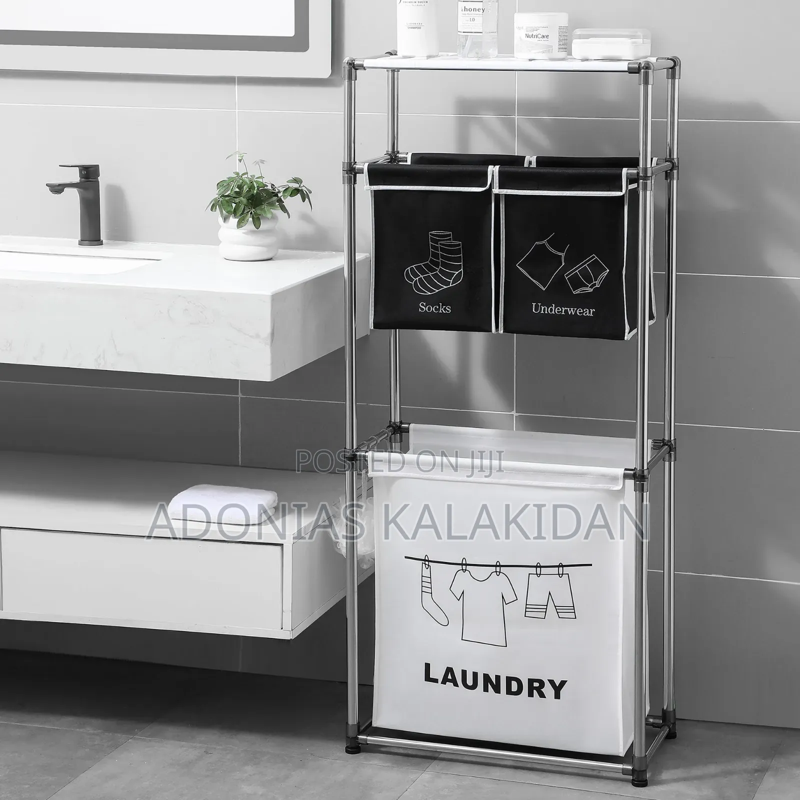 3 Layer Non-Woven Laundry Storage Basket