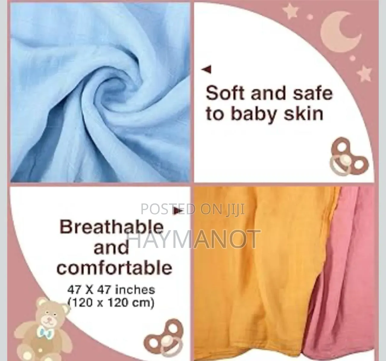 3pcs/Set Flannel Receiving Blankets