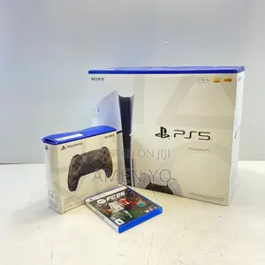Playstation 5 Slim Disc Ps5 With Extra Gray Camo Controller