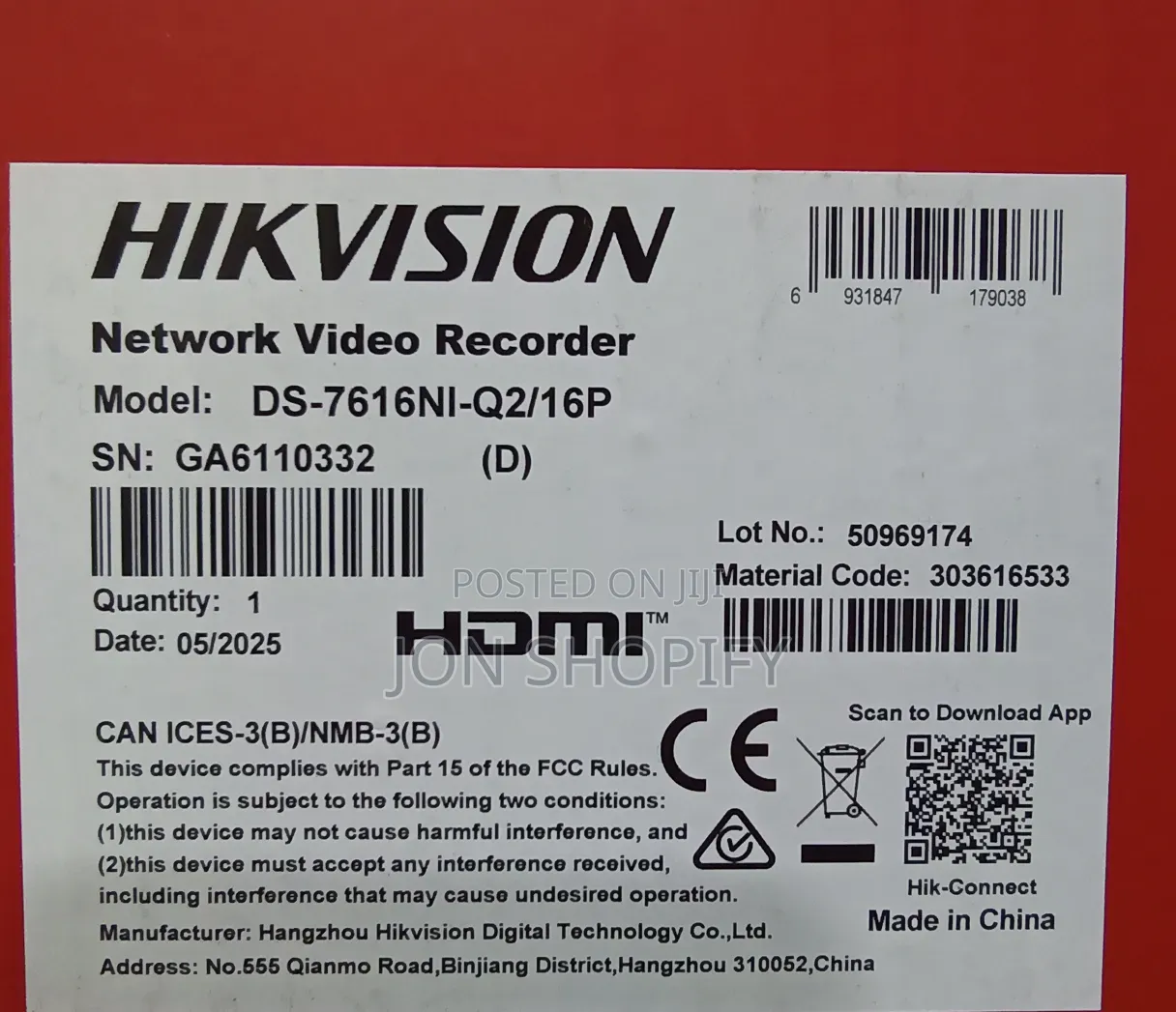 Hik Vision NVR 16 Channel