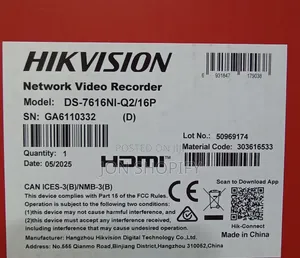 Hik Vision NVR 16 Channel