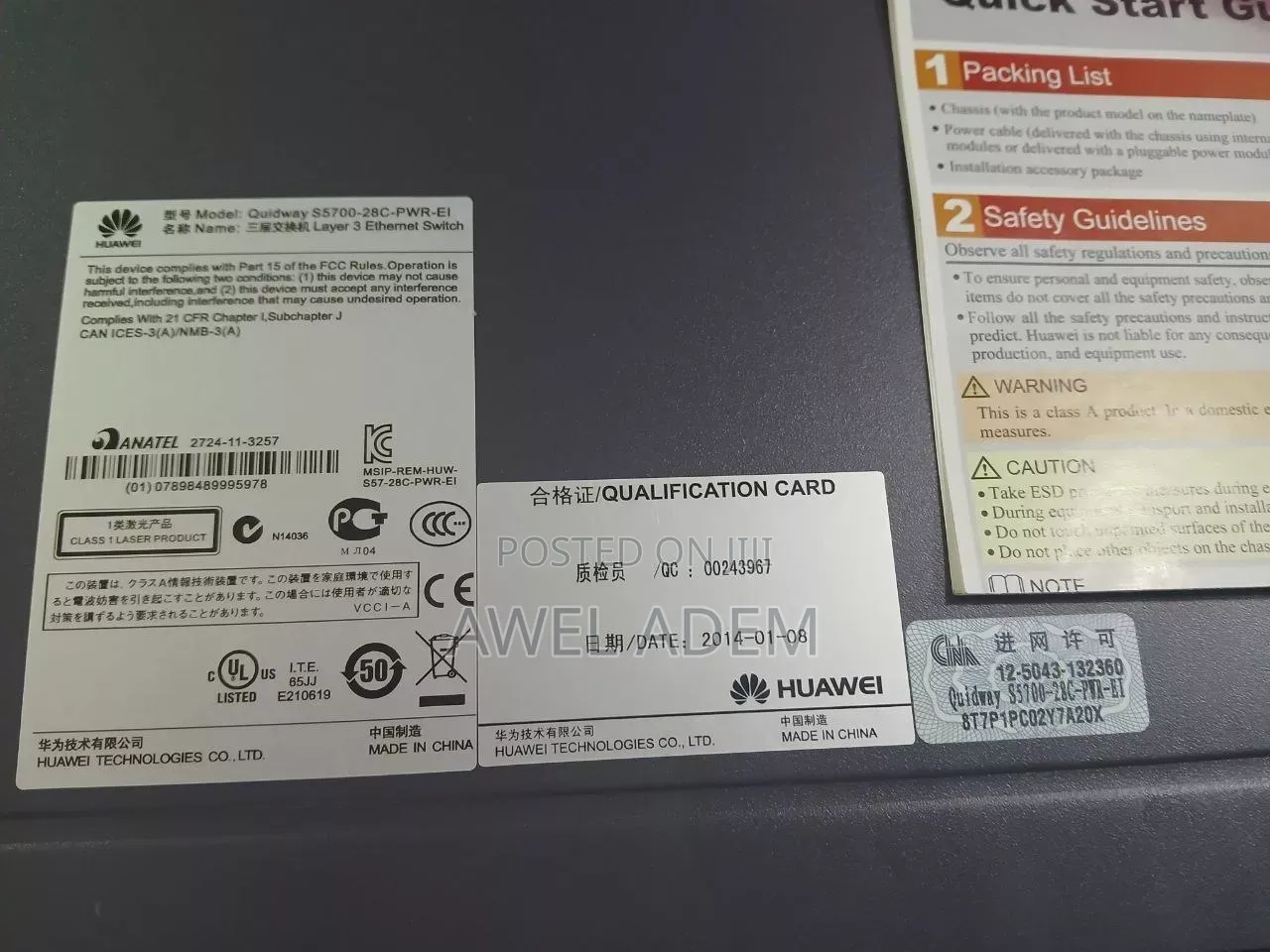 Huawei Quidway S5700-28c-PWR-Ei, a Layer 3 Gigabit Ethernet Switch