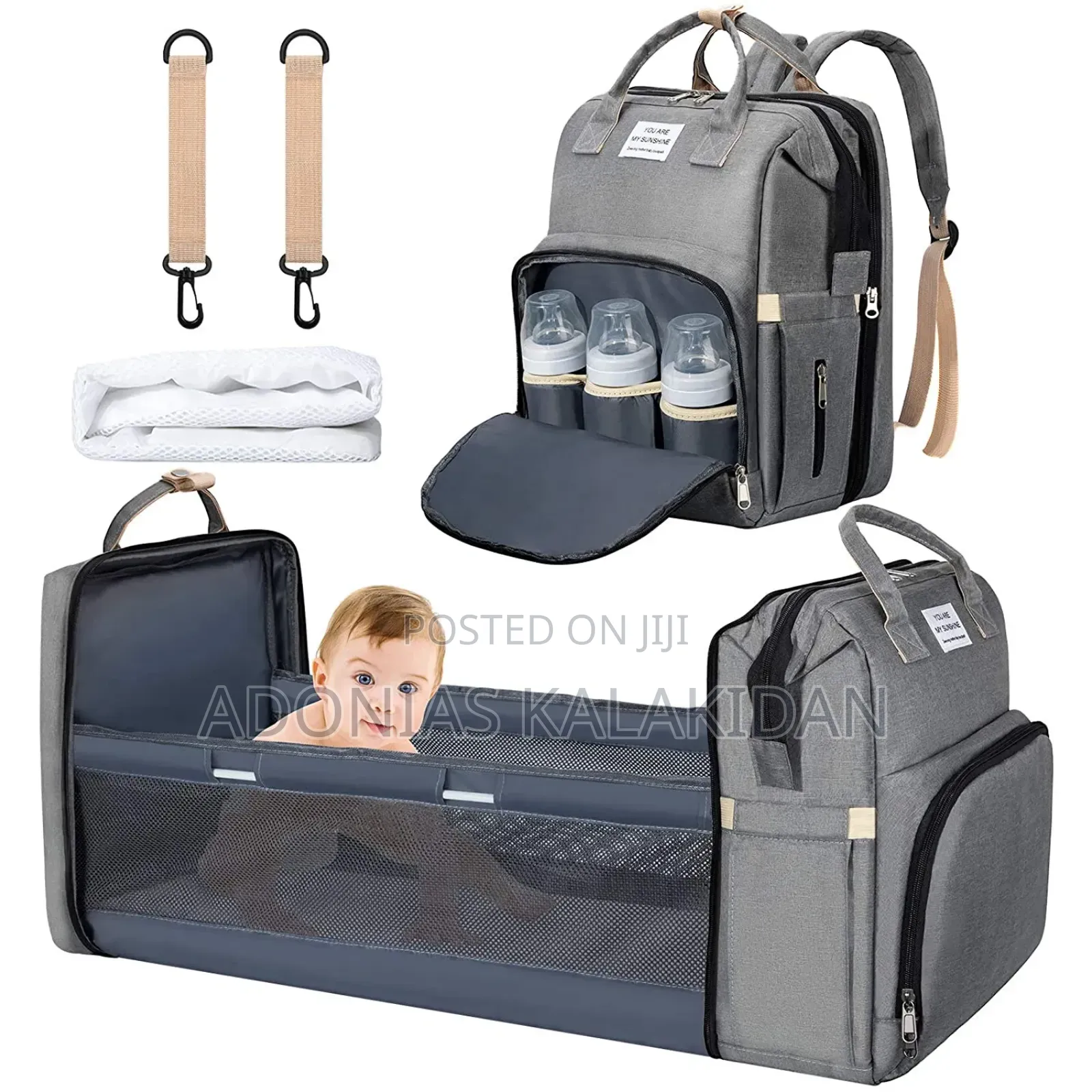 Baby Diaper Bag And Foldable Bed