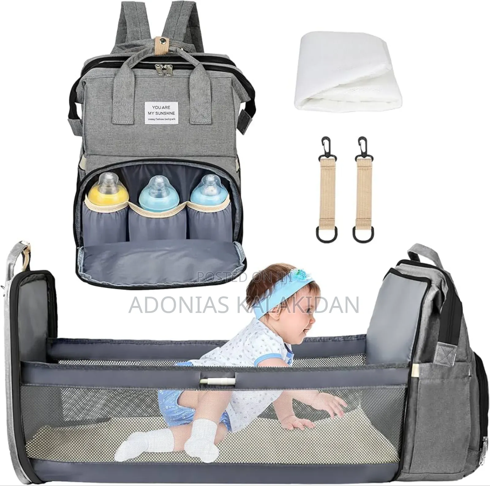 Baby Diaper Bag And Foldable Bed