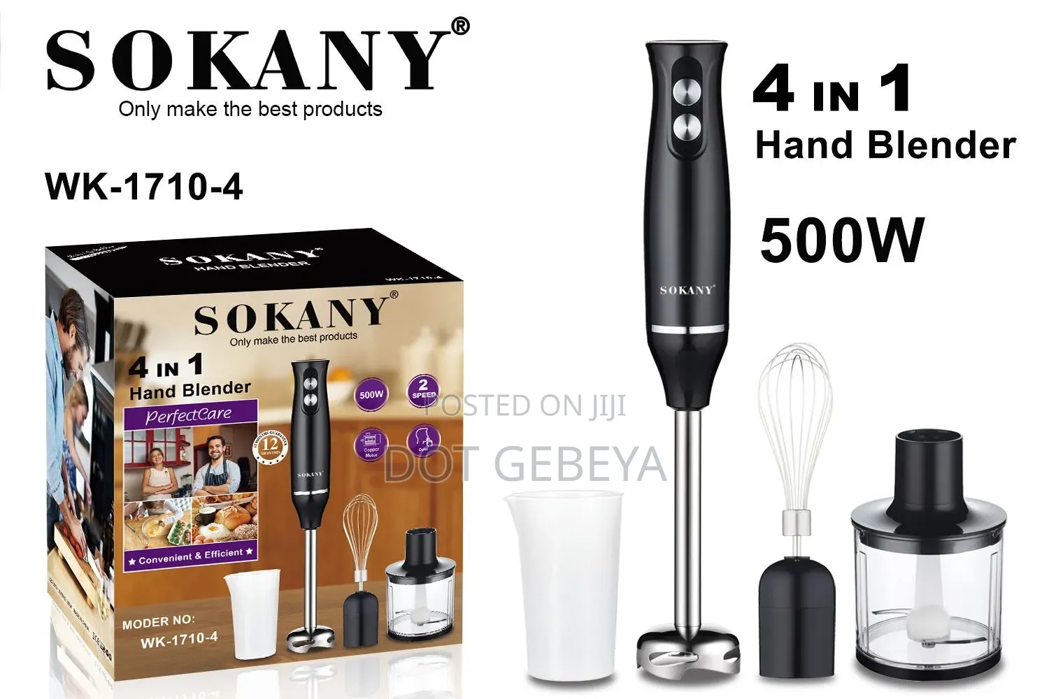 Sokany 4-in-1 Hand Blender