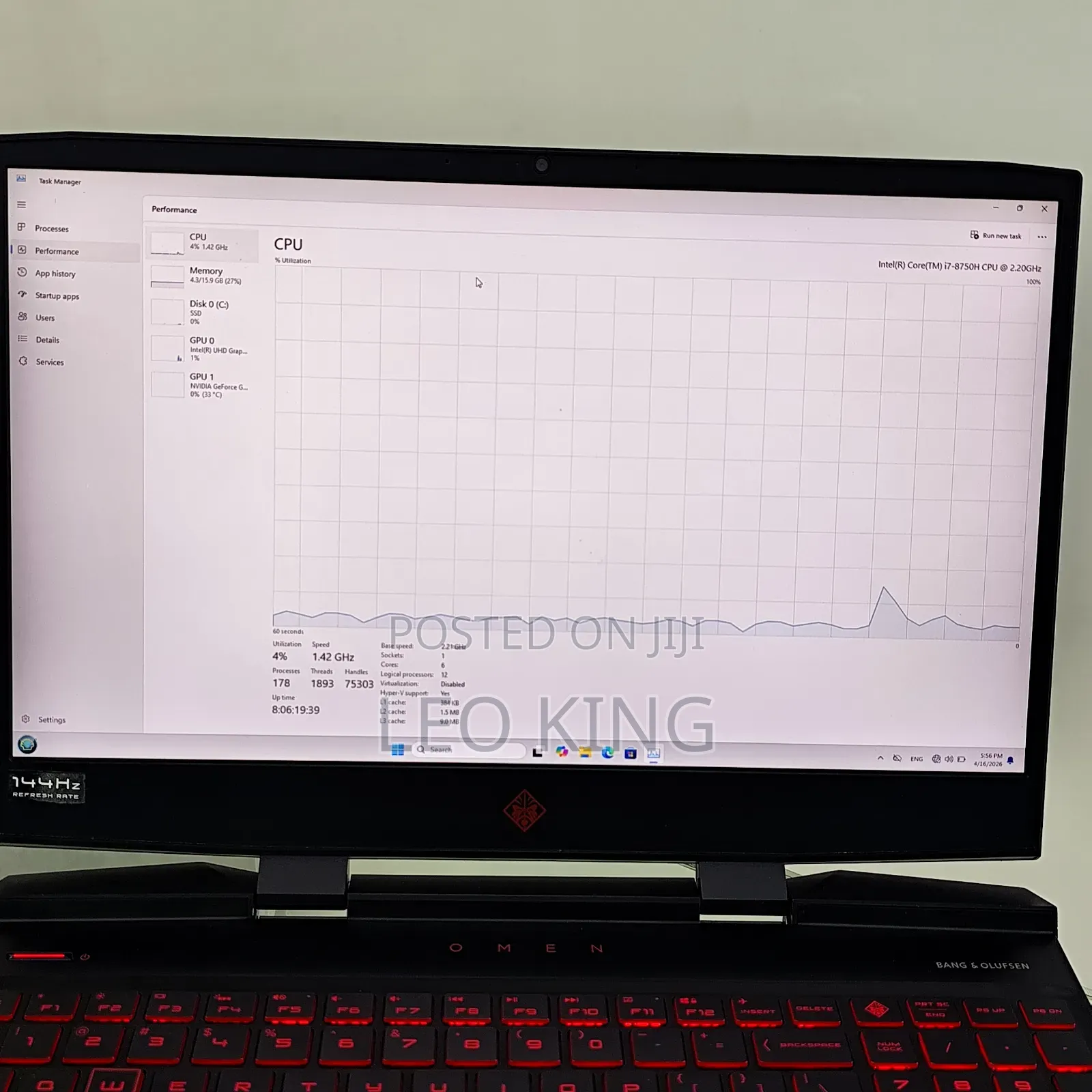 New Laptop HP Omen 15t 16GB Intel Core i7 SSD 16 GB