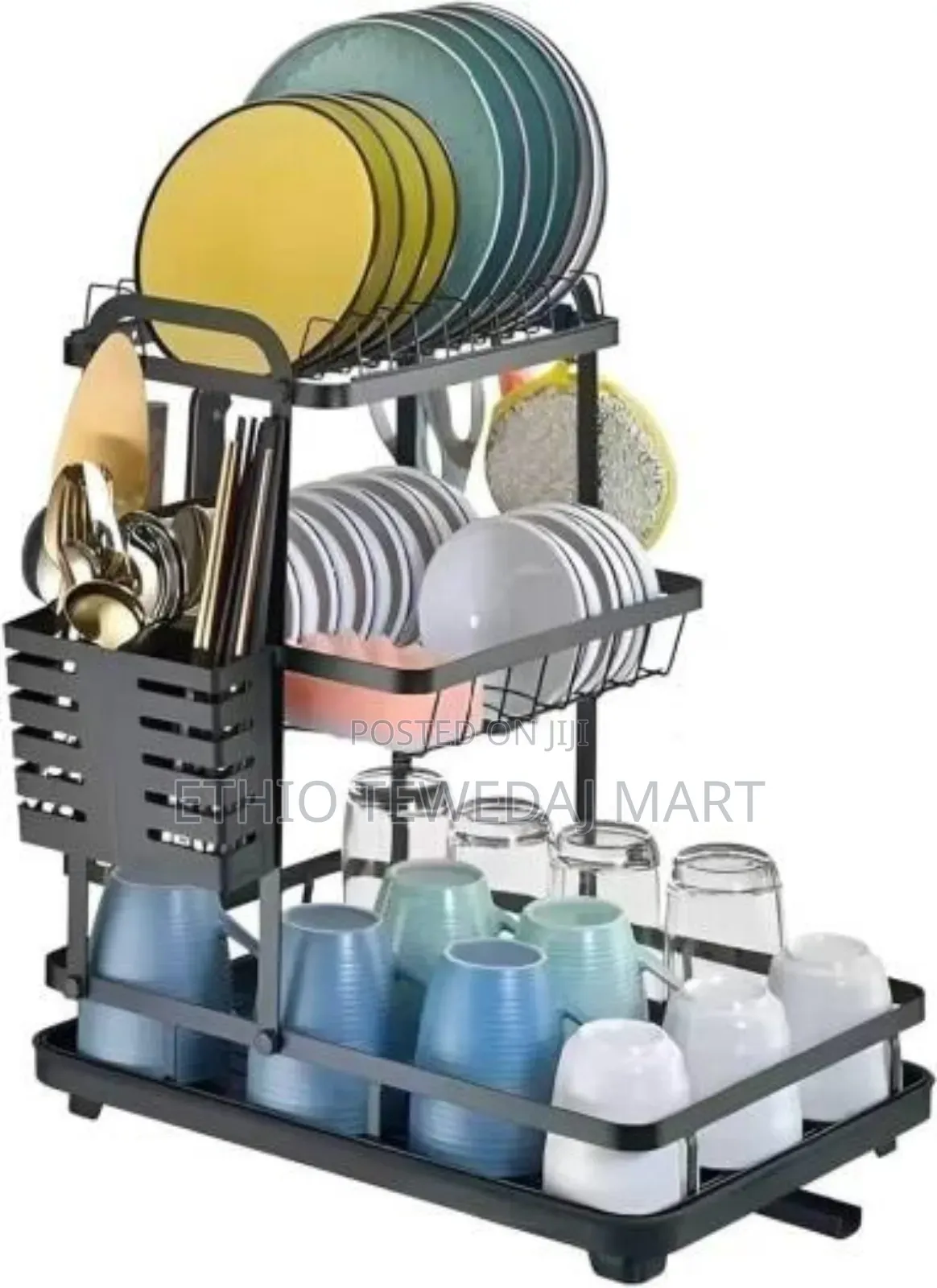 Double Layer Dishes Drainer Dryer Rack || Kitchen Storage Rack
