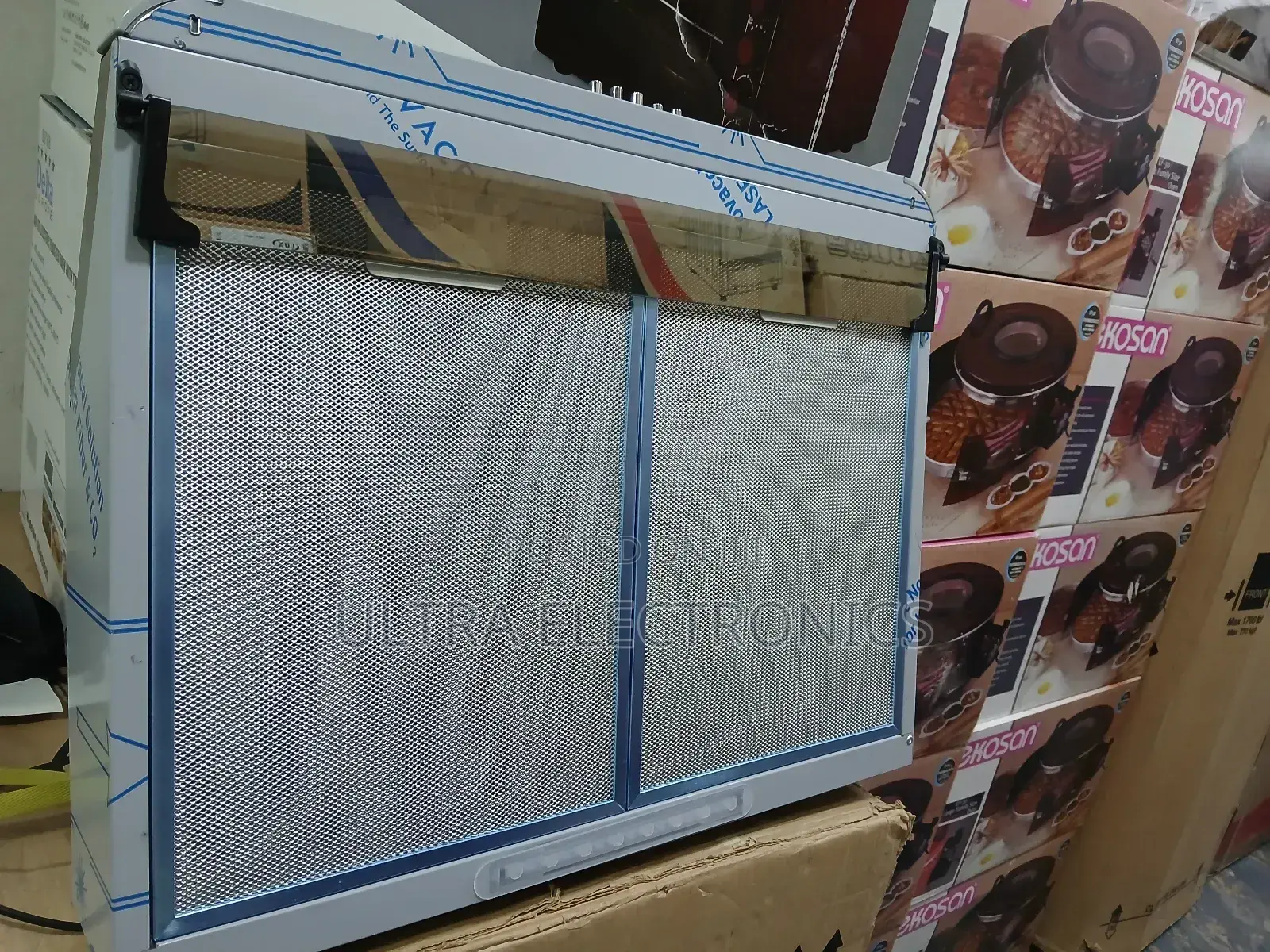 Kitchen Range Hood Extractor. It Features Dual Aluminum