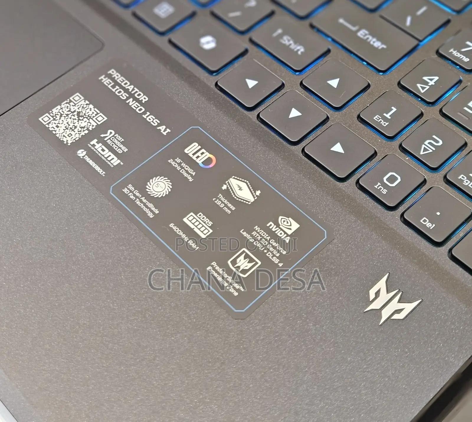 New Laptop Acer Predator Helios Neo 16 32GB Intel Core Ultra 9 SSD 1T