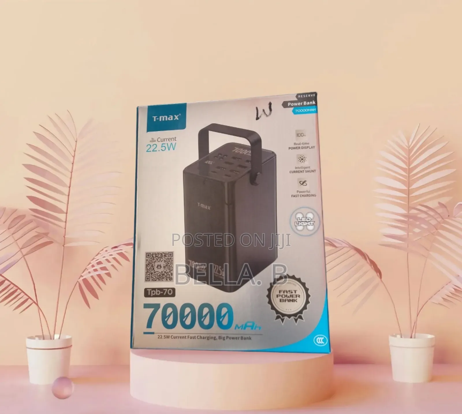 T - Max 70000mah Powerbank Charge Multiple Devices Anytime.