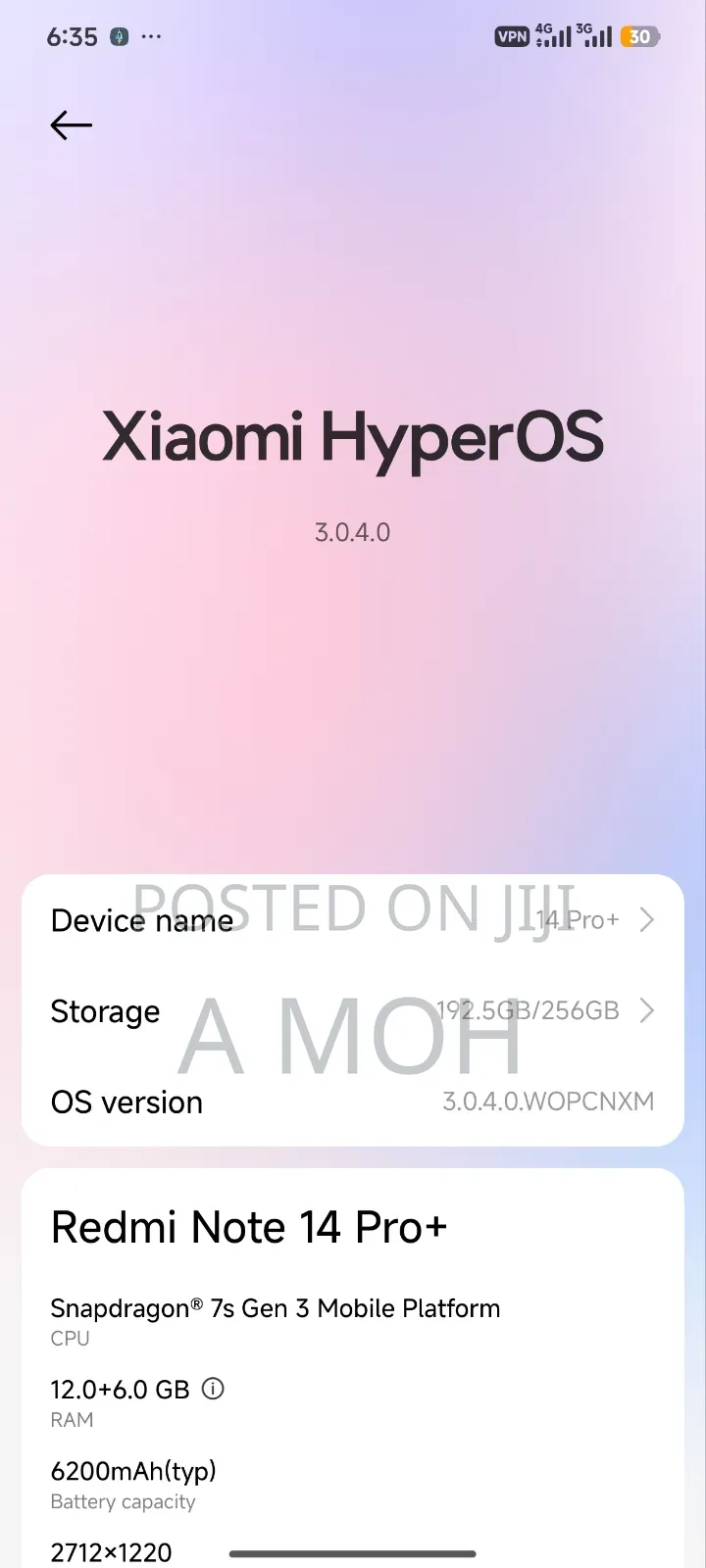 Xiaomi Redmi Note 14 Pro+ 256 GB
