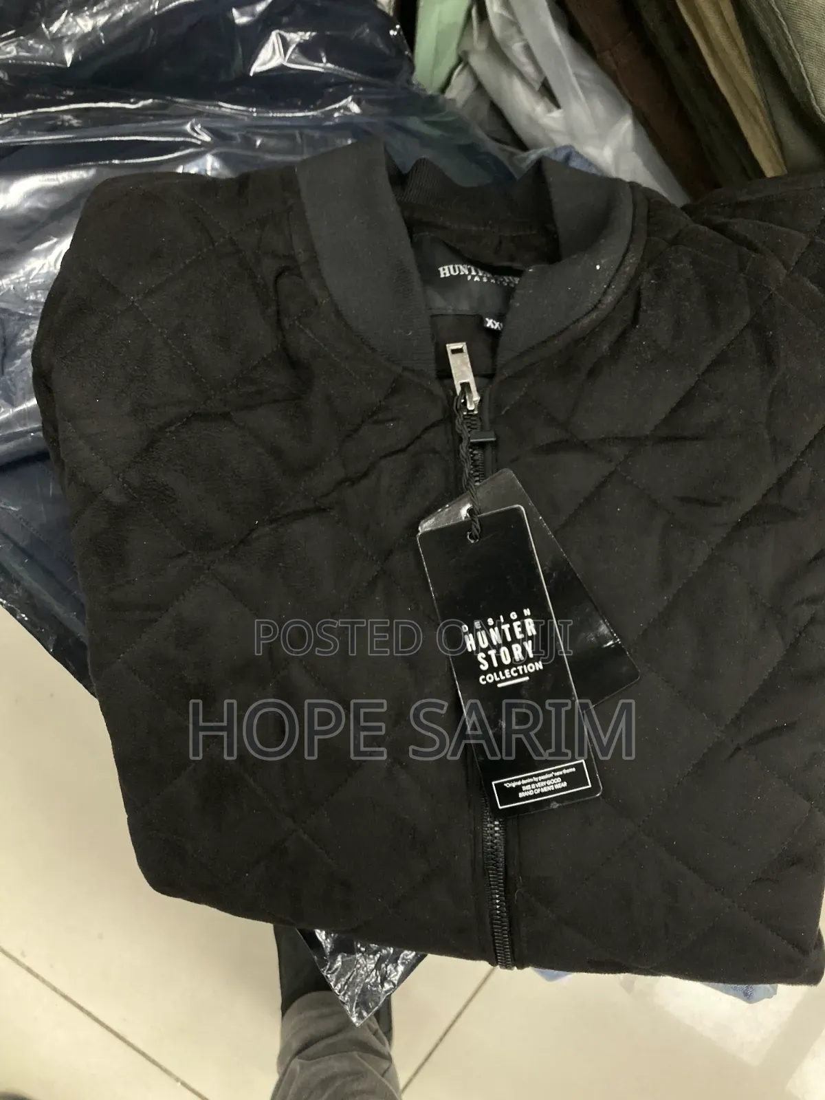 Hunter Story Men's Quilted Bomber Jacket