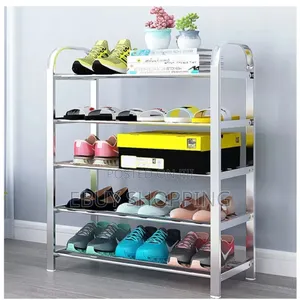 High-End Stainless Steel 4-Tier Rack for Shoes and Storage