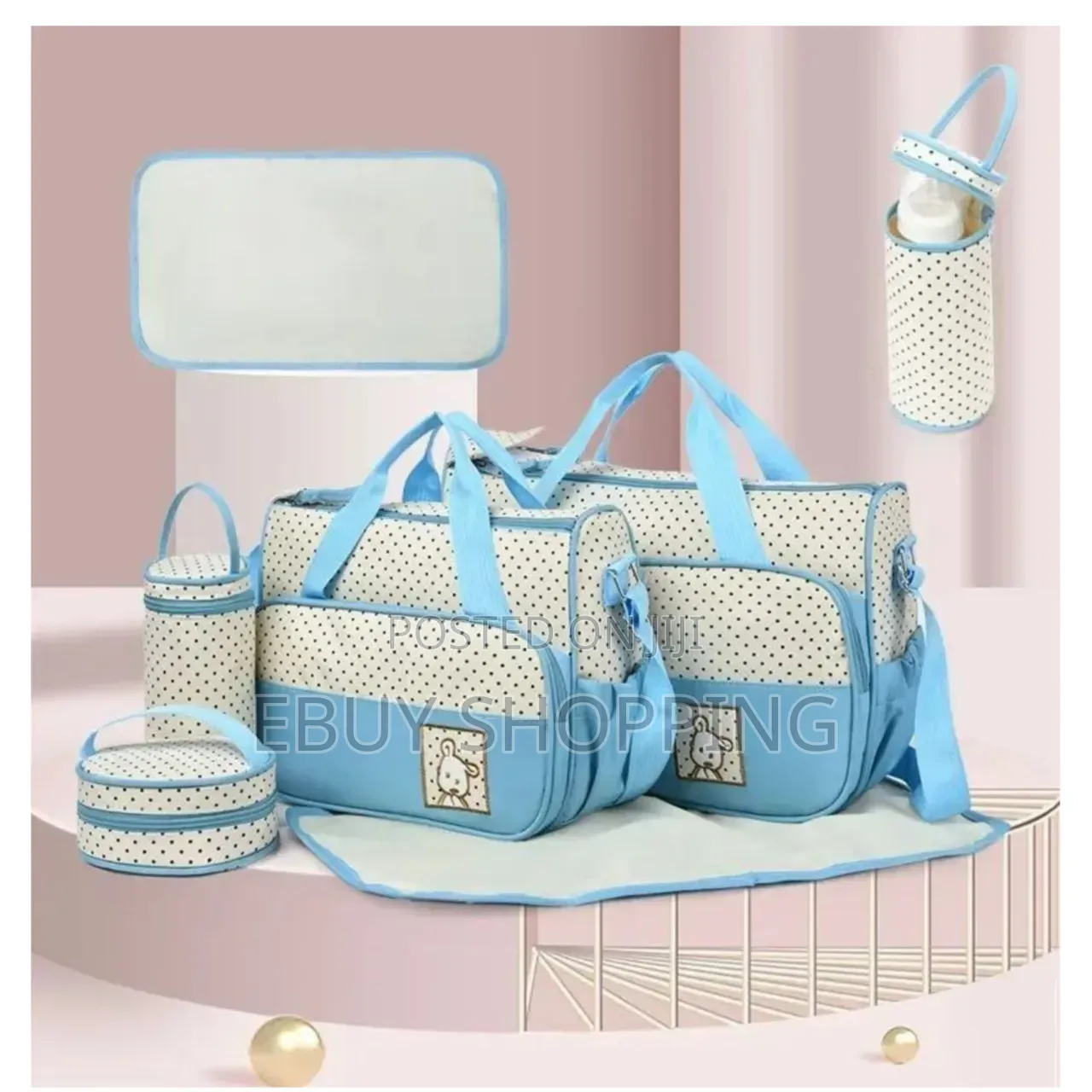Complete 5-Piece Maternity Diaper Bag Set – Large, Medium