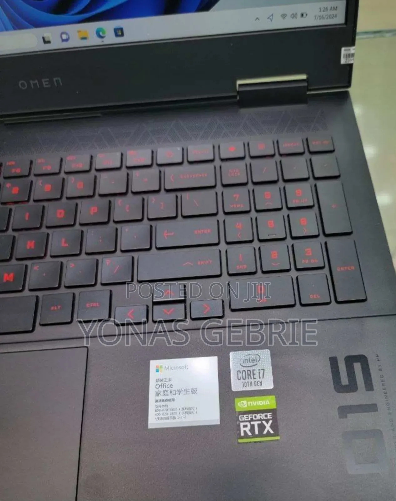 New Laptop HP Omen 15t 16GB Intel Core i7 SSD 512GB