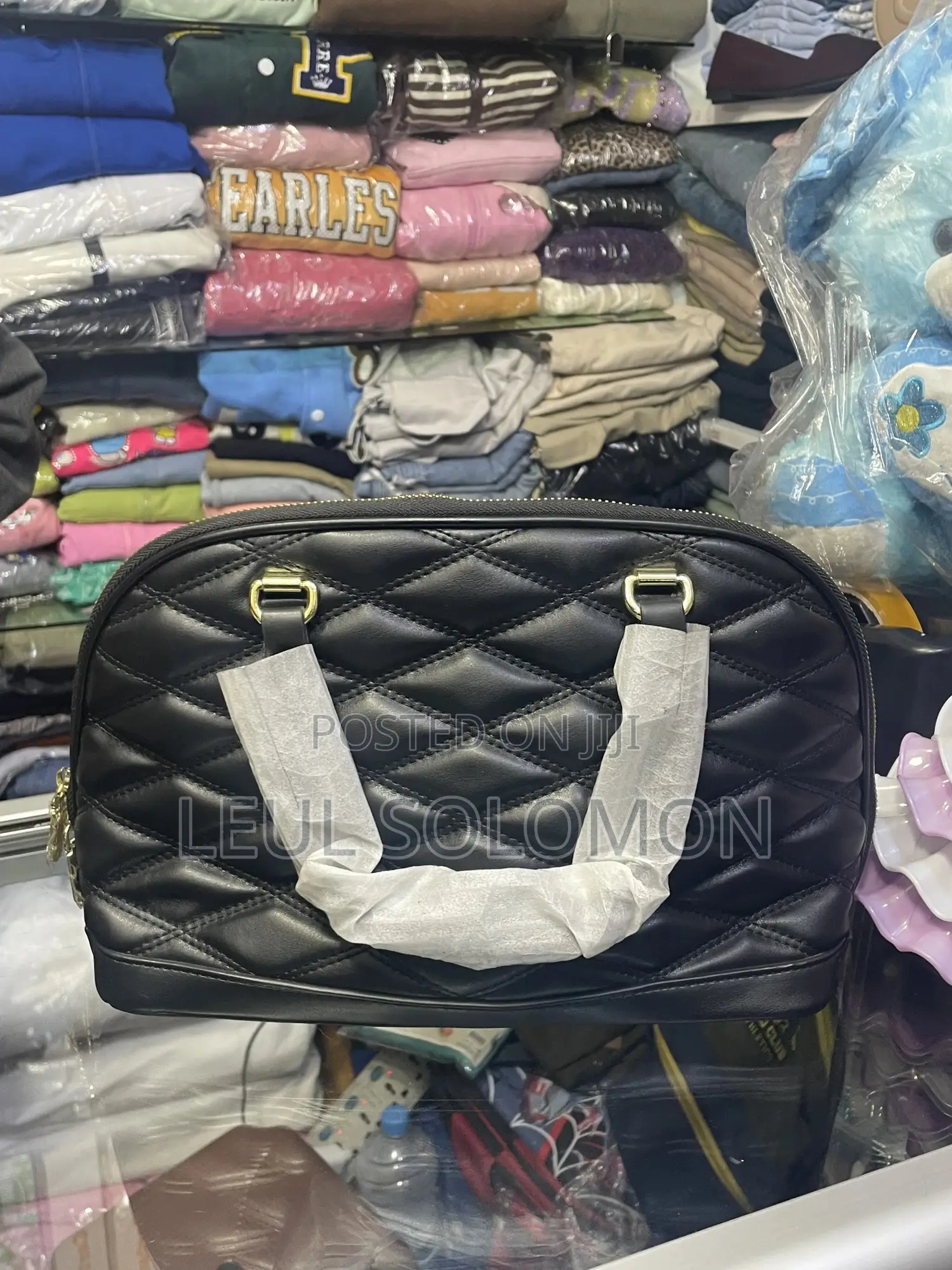 New Jims Honey Quilted Luxury Handbag - Black