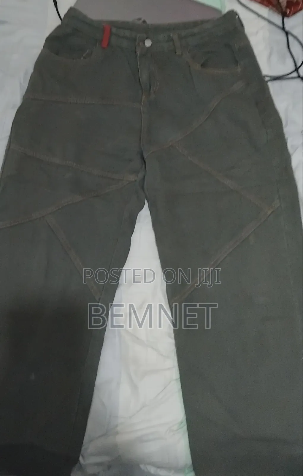 High Quality Jeans Navy Green