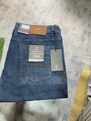 Ougeshi Cashmere-Touch Denim Jeans