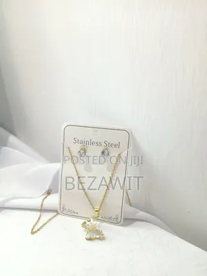 Butterfly Necklace With Earring