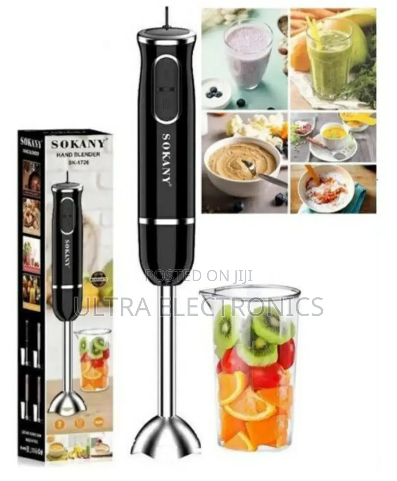 Sokany Hand Blender, Specifically Model Sk-1726, for Various Kitchen