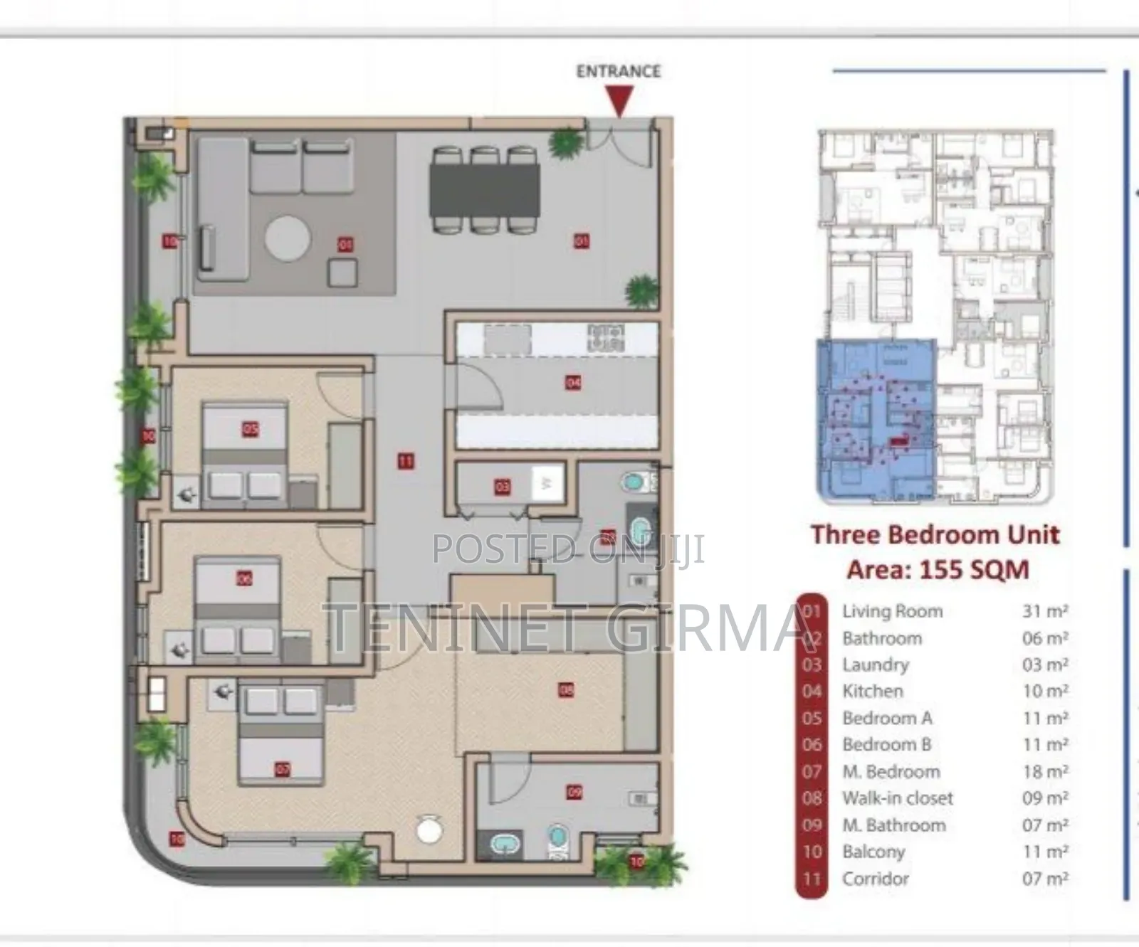 3bdrm Apartment in Bole for sale