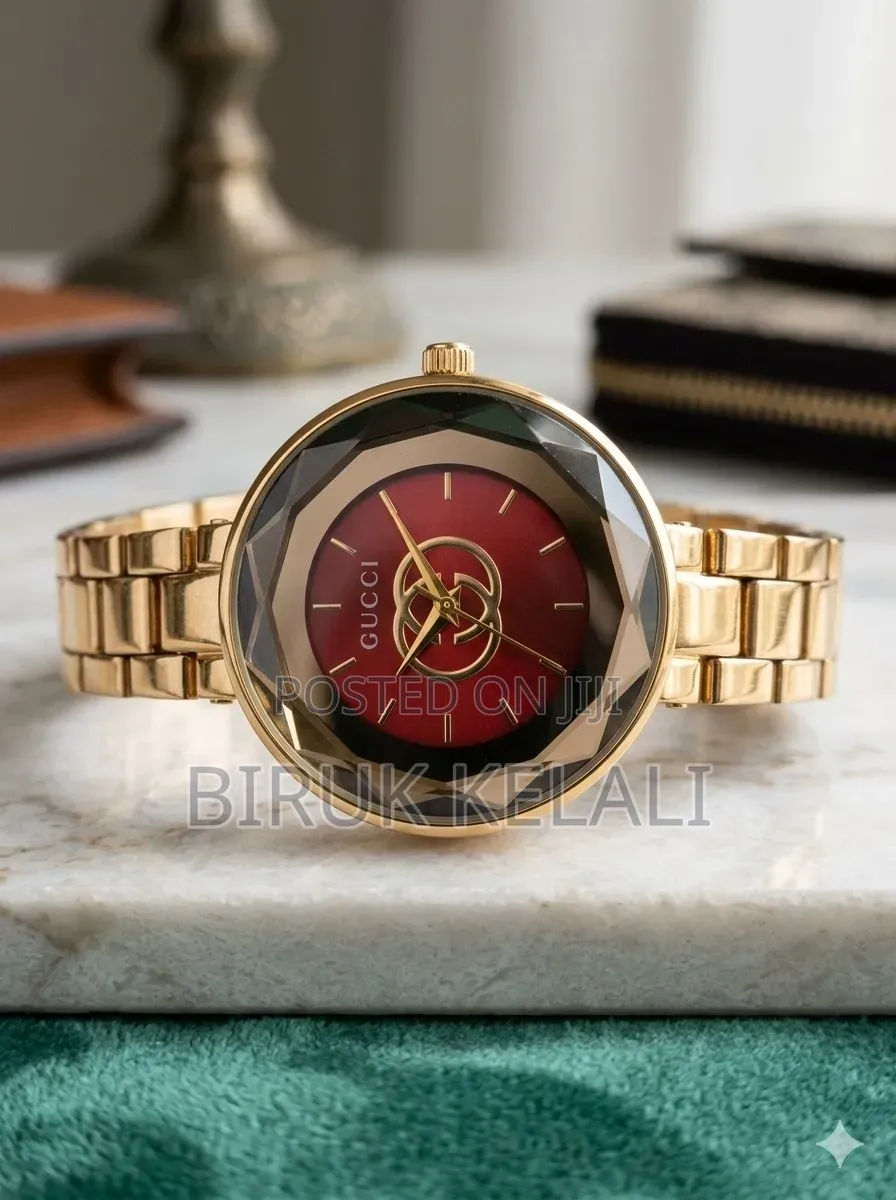 Gucci Ladies' Watch With a Black Dial and Faceted Bezel, Frequently