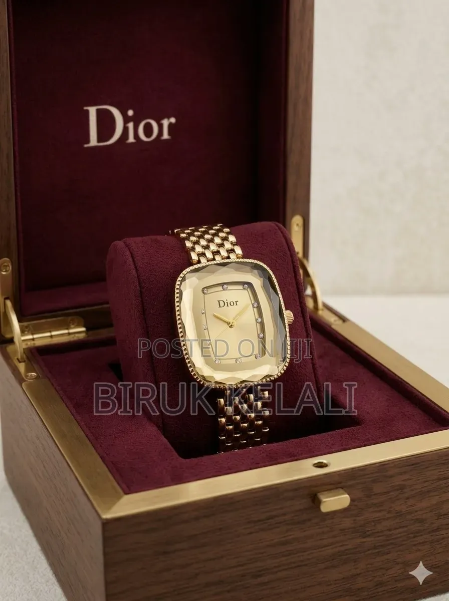 Dior-Branded Ladies' Watch, Featuring a Distinctive Square Dial