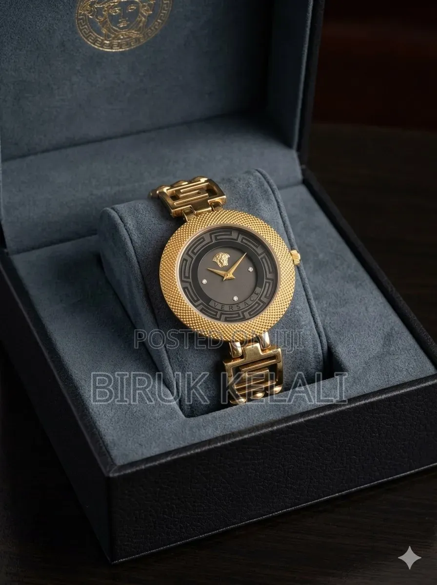 Versace Greca Chic Women's Watch Featuring a Gold-Colored Stainless