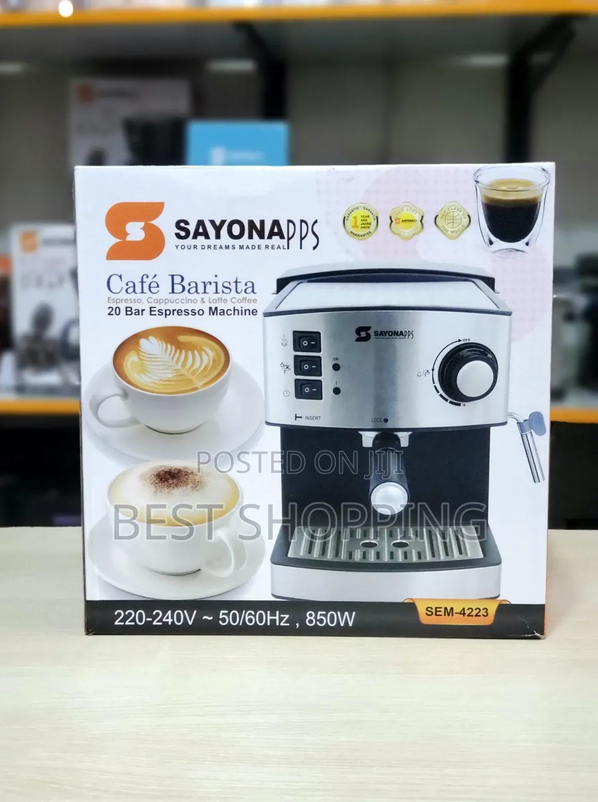 Sayonapps Coffee Maker 20 Bar Espresso Machine