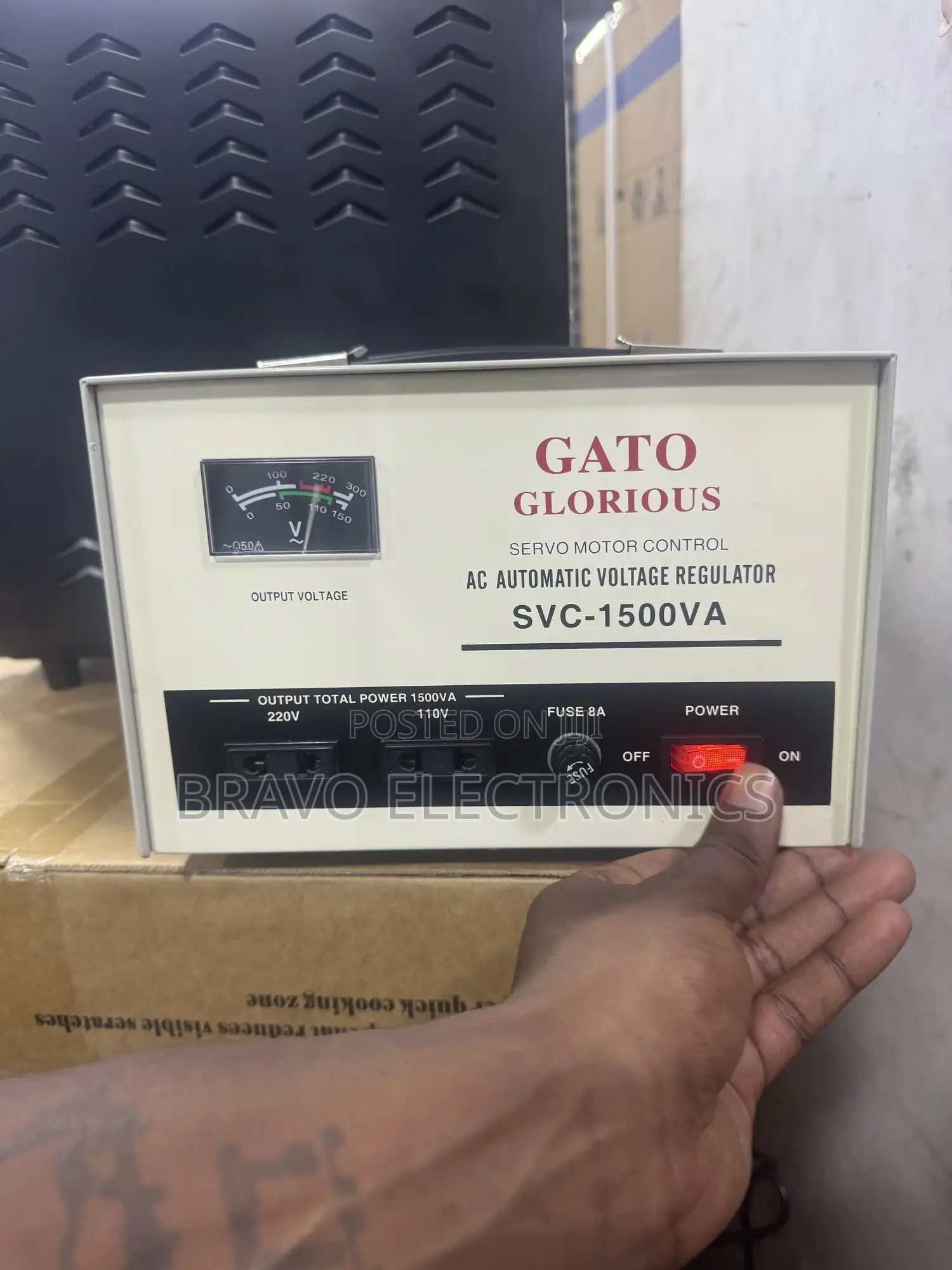 Gato Glorious 1500w Stabilizer | Original Servo Motor Voltag Protector