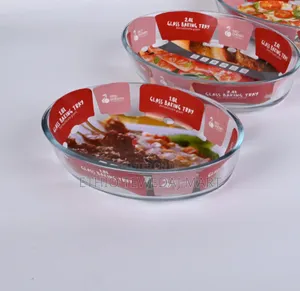 3pc Oval Glass Baking Dish Set – 0.7l, 1.6l, and 2.4l