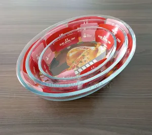 3pc Oval Glass Baking Dish Set – 0.7l, 1.6l, and 2.4l