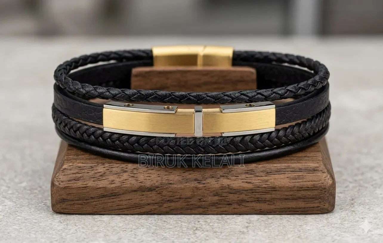 Giorgio Milano 2085 Men's Multi-Strand Leather Bracelet