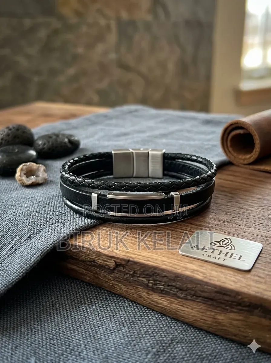 Giorgio Milano 2085 Men's Multi-Strand Leather Bracelet